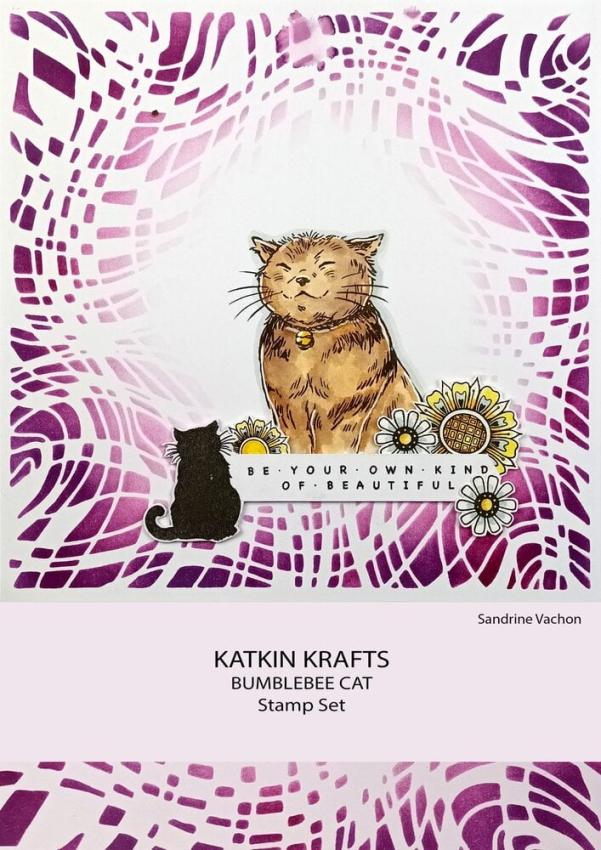 Katkin Krafts - Stempelset "Bumblebee Cat" Clear Stamps