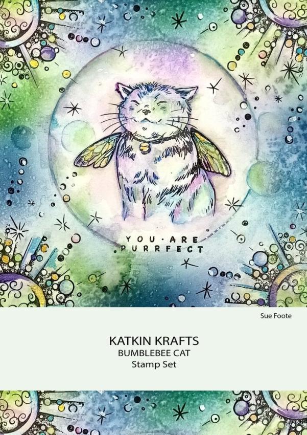Katkin Krafts - Stempelset "Bumblebee Cat" Clear Stamps