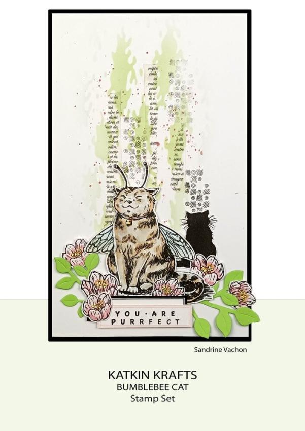 Katkin Krafts - Stempelset "Bumblebee Cat" Clear Stamps