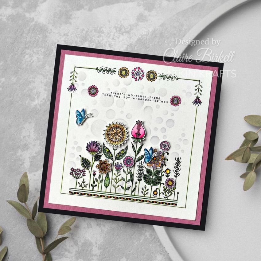 Katkin Krafts - Stempelset "Herbaceous Border" Clear Stamps