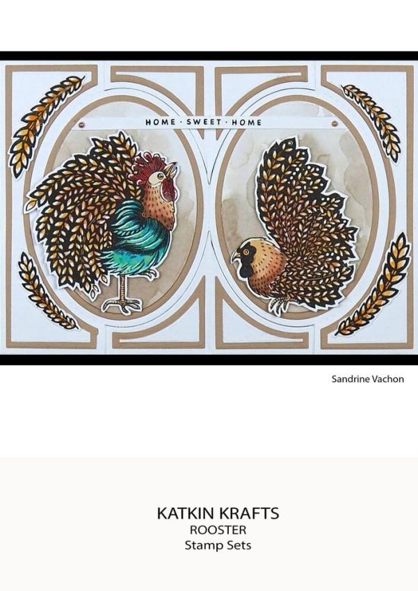 Katkin Krafts - Stempelset "The Roosters" Clear Stamps