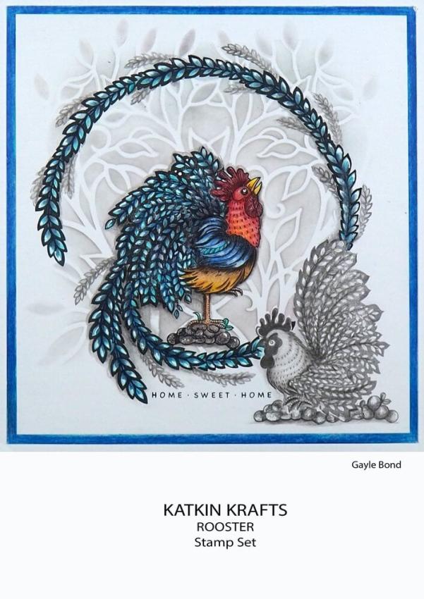 Katkin Krafts - Stempelset "The Roosters" Clear Stamps