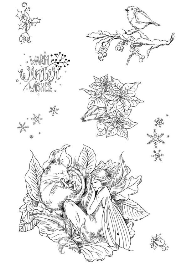 Katkin Krafts - Stempelset "Winter Fairy" Clear Stamps