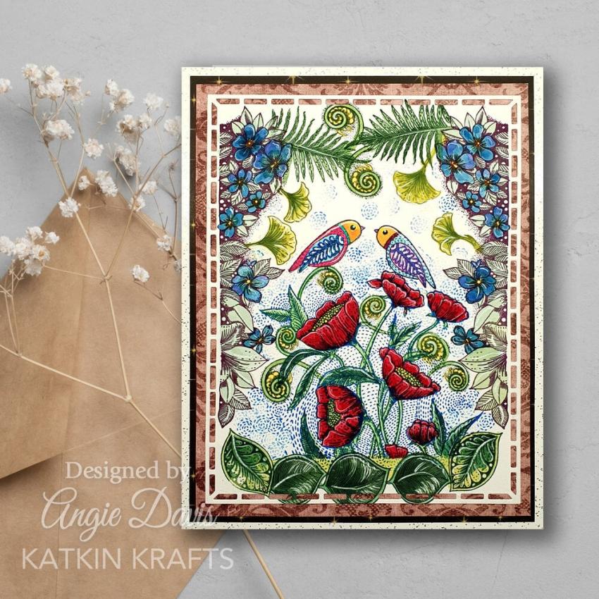 Katkin Krafts - Stempelset "Poppy Power" Clear Stamps