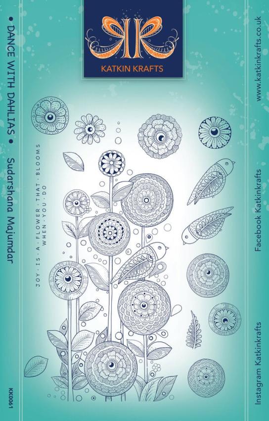 Katkin Krafts - Stempelset "Dance With Dahlias" Clear Stamps
