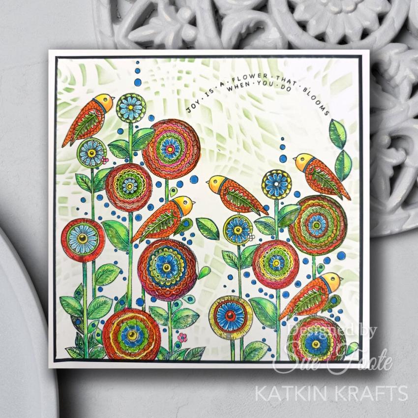 Katkin Krafts - Stempelset "Dance With Dahlias" Clear Stamps