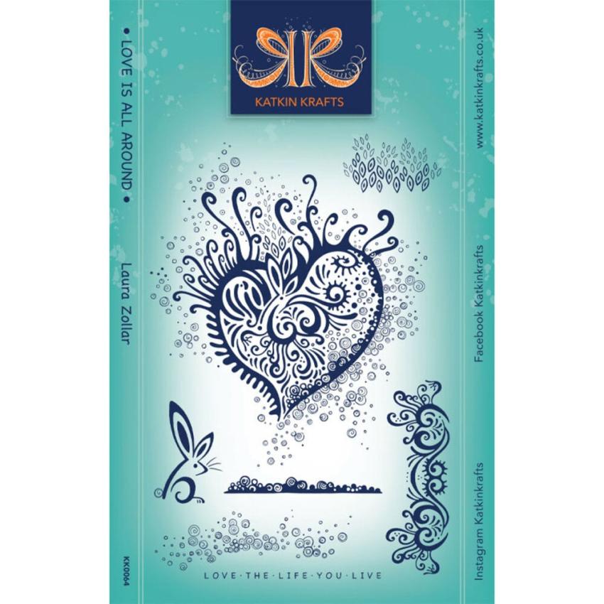 Katkin Krafts - Stempelset "Love Is All Around" Clear Stamps