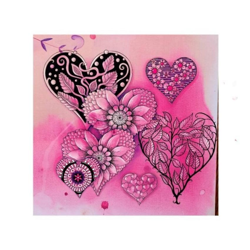 Katkin Krafts - Stempelset "Floral Hearts" Clear Stamps