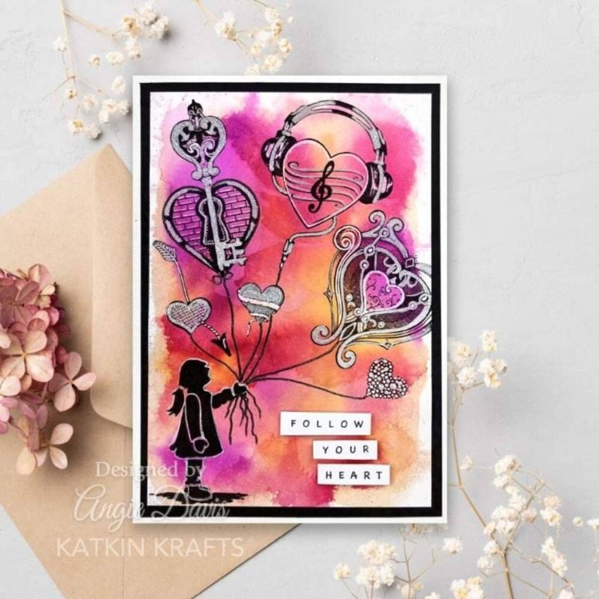 Katkin Krafts - Stempelset "Wild Hearts" Clear Stamps
