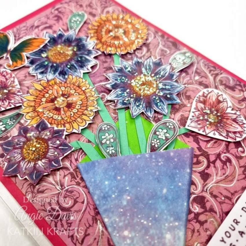 Katkin Krafts - Stempelset "Full Bloom" Clear Stamps