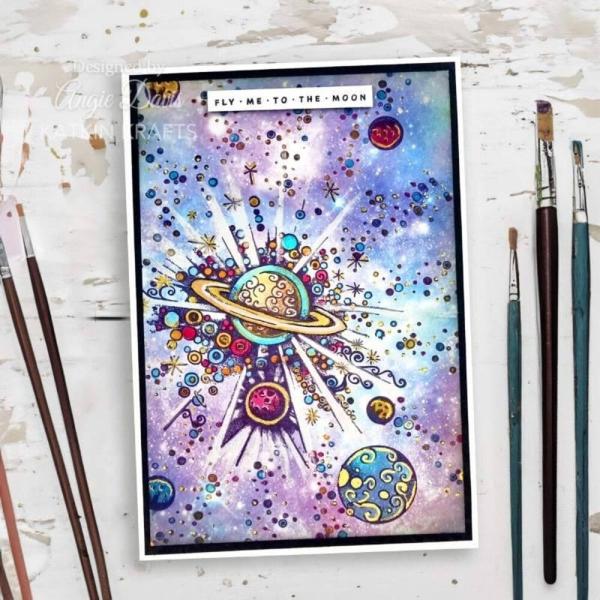 Katkin Krafts - Stempelset "Fly Me To The Moon" Clear Stamps