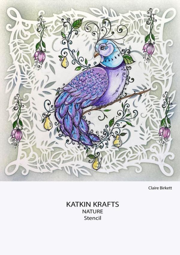 Katkin Krafts - Schablone 7x7 Inch "Nature" Stencil 