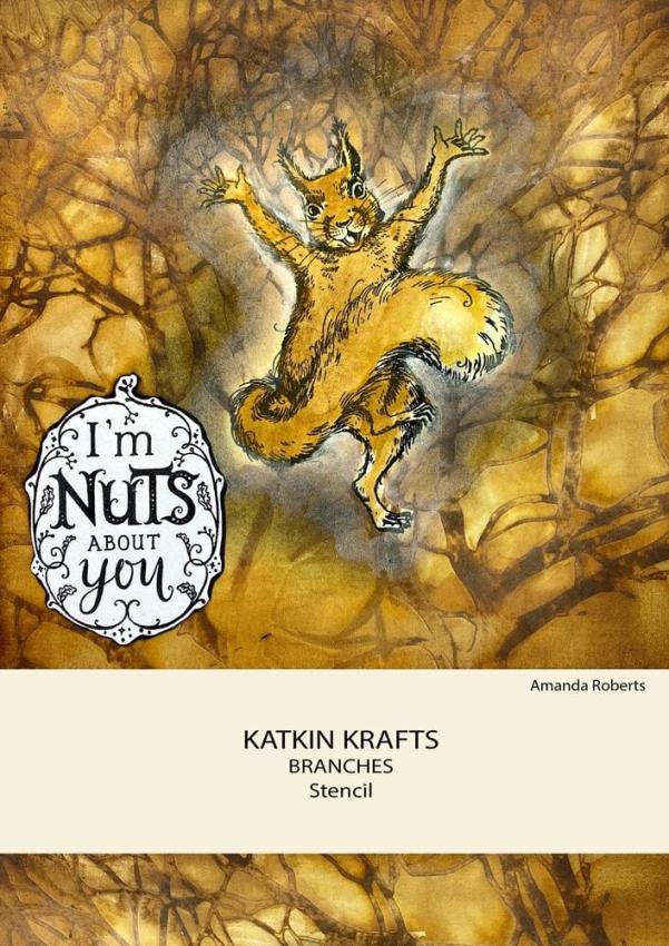 Katkin Krafts - Schablone 7x7 Inch "Branches" Stencil 