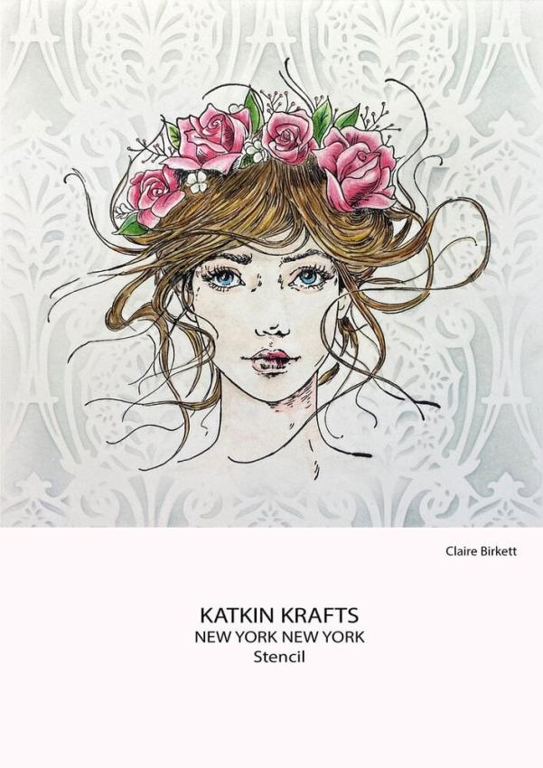 Katkin Krafts - Schablone 7x7 Inch "New York" Stencil 