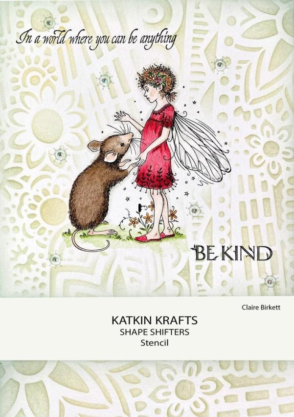 Katkin Krafts - Schablone 7x7 Inch "Shape Shifters" Stencil 