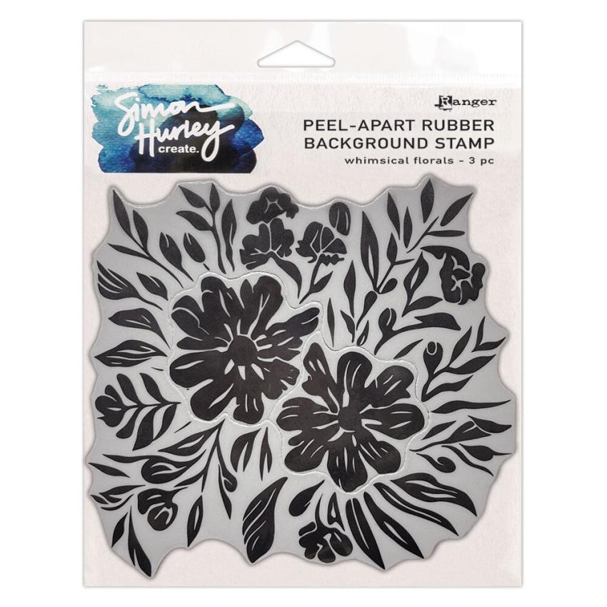 Ranger - Gummistempelset by Simon Hurley Create "Whimsical Florals" Rubber Stamp