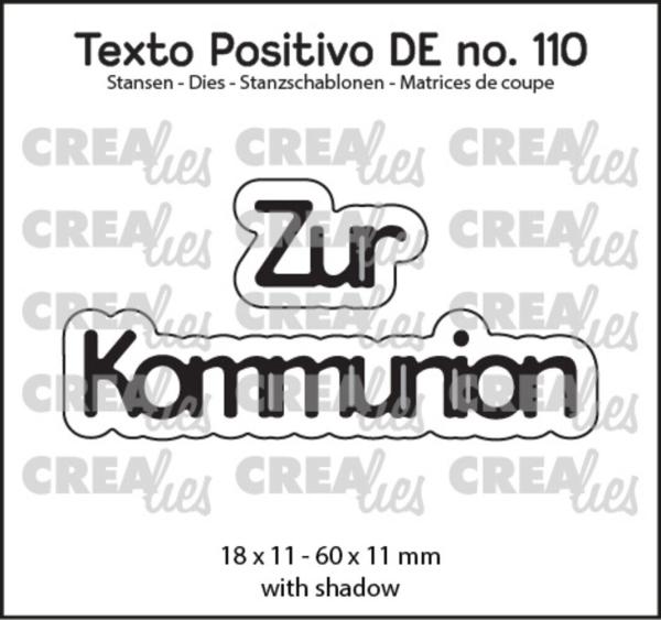 Crealies - Stanzschablone "Zur Kommunion" Texto Positivo Dies