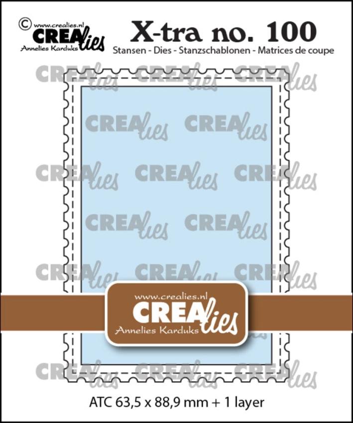 Crealies - Stanzschablone "No. 100 ATC with Postage Stamp Border" X-tra Dies