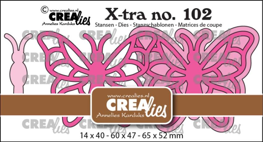 Crealies - Stanzschablone "No. 102 Butterfly B XL" X-tra Dies
