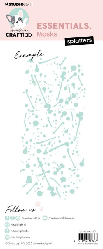 Creative Craft Lab - Studio Light - Schablone "Splatters" Stencil