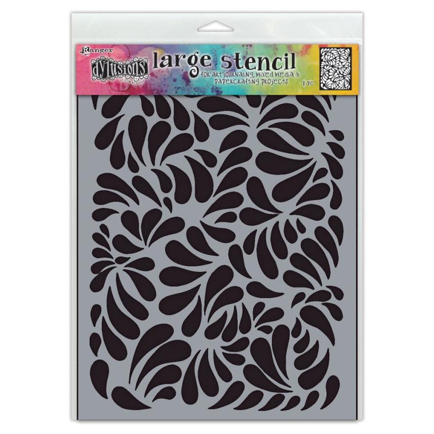 Ranger - Schablone 9x12 Inch ( 1 Inch = 2,54cm ) "Brush Strokes" Dylusions Stencil