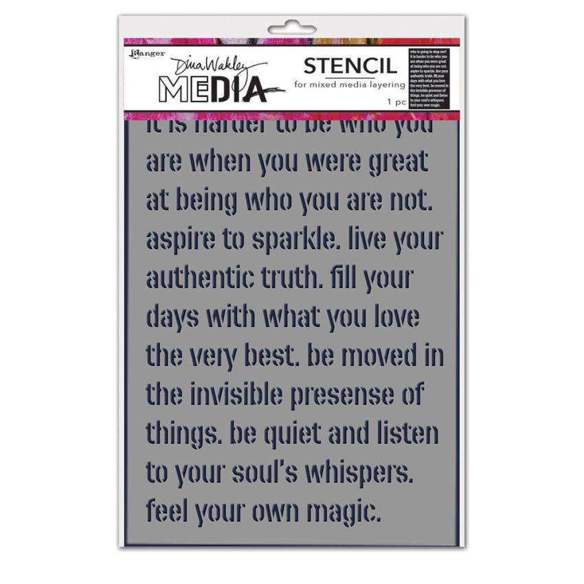 Ranger - Schablone Design by Dina Wakley "Feel Your Magic" Media Stencil