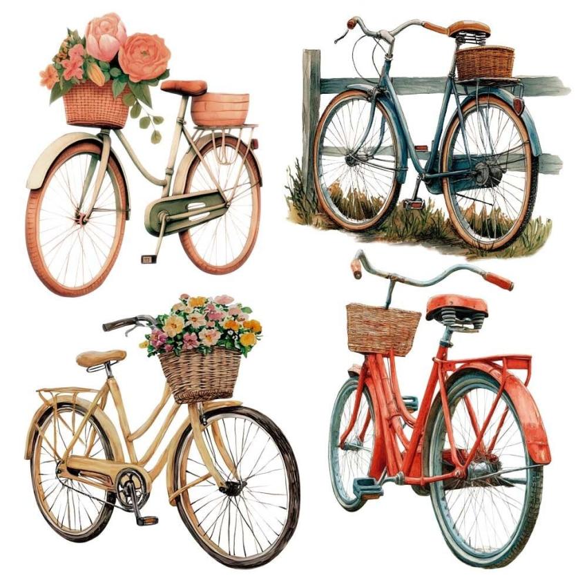 Papers For you - Transfer Aufkleber "Bikes" Decor Transfers 12x12 Inch