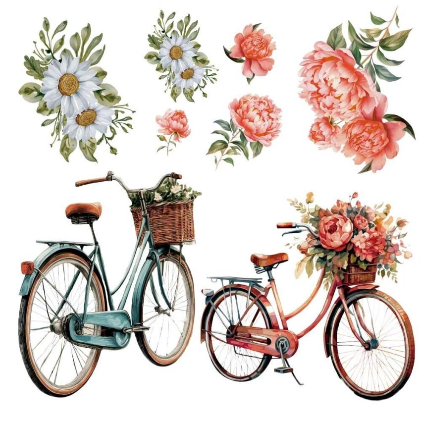Papers For you - Transfer Aufkleber "Bikes" Decor Transfers 12x12 Inch