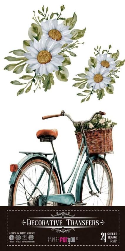 Papers For you - Transfer Aufkleber "Bikes" Decor Transfers 6x12 Inch