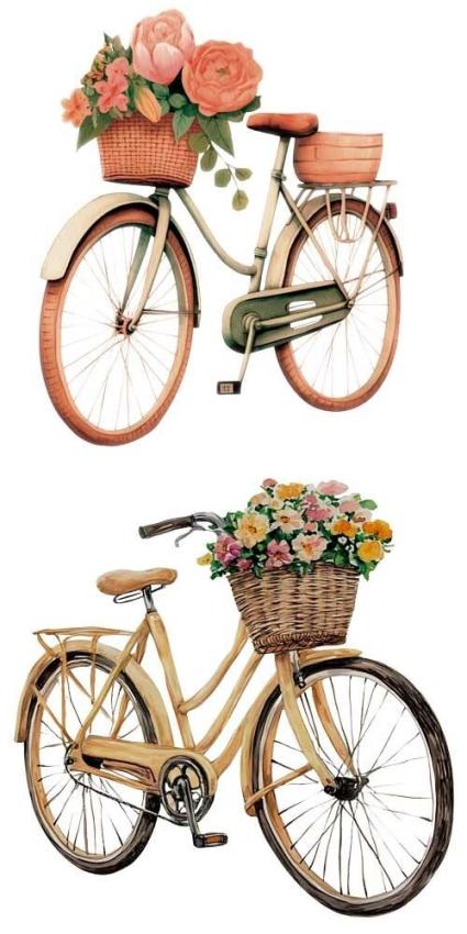 Papers For you - Transfer Aufkleber "Bikes" Decor Transfers 6x12 Inch