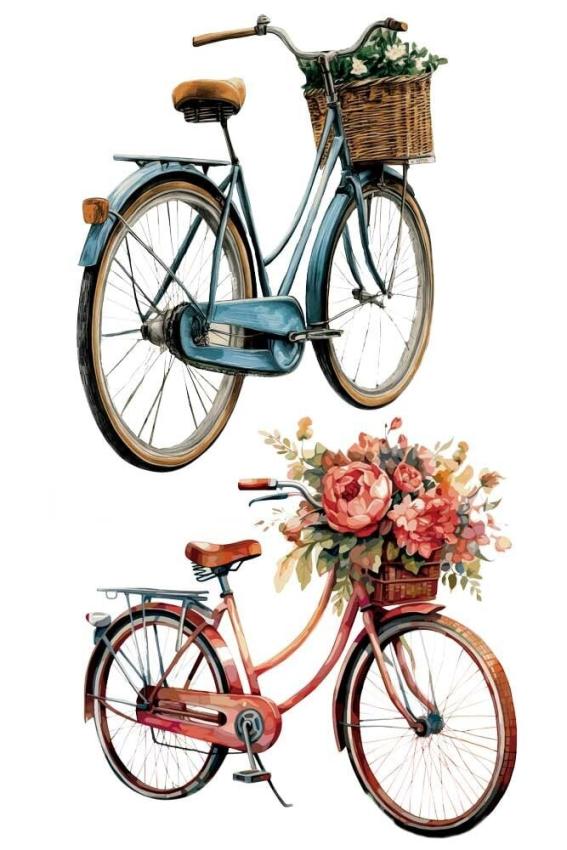 Papers For you - Transfer Aufkleber "Bikes" Decor Transfers 8x12 Inch