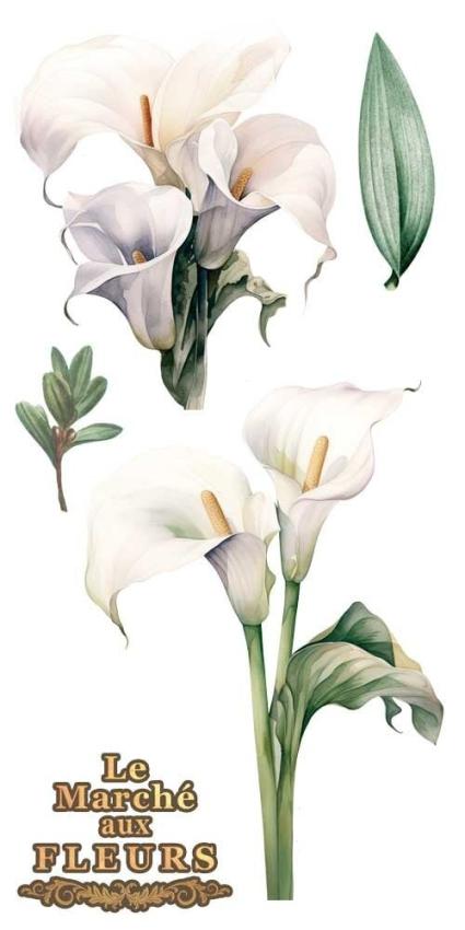 Papers For you - Transfer Aufkleber "Calla Lily" Decor Transfers 6x12 Inch