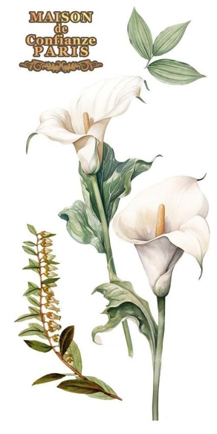 Papers For you - Transfer Aufkleber "Calla Lily" Decor Transfers 6x12 Inch