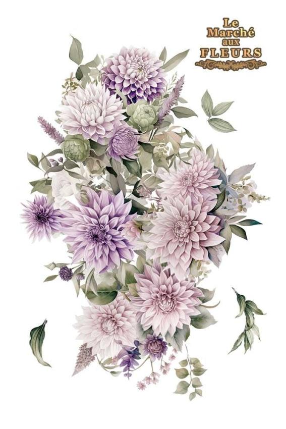 Papers For you - Transfer Aufkleber "Dahlias" Decor Transfers 24x35 Inch