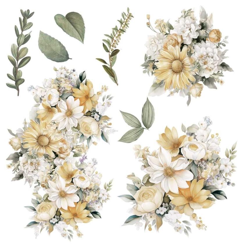Papers For you - Transfer Aufkleber "Daisies" Decor Transfers 12x12 Inch
