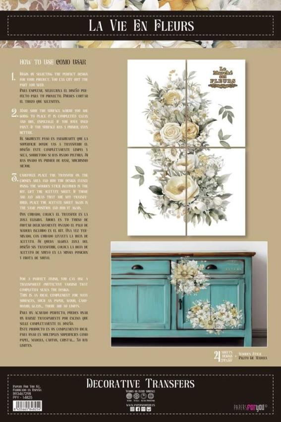 Papers For you - Transfer Aufkleber "Daisies" Decor Transfers 24x35 Inch