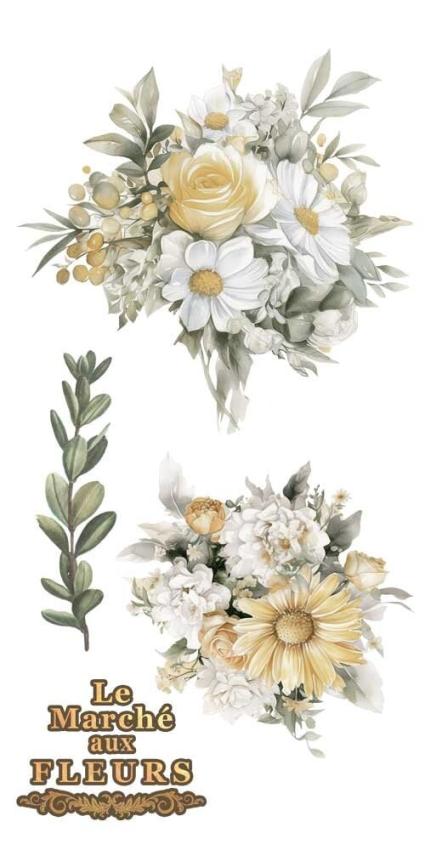 Papers For you - Transfer Aufkleber "Daisies" Decor Transfers 6x12 Inch