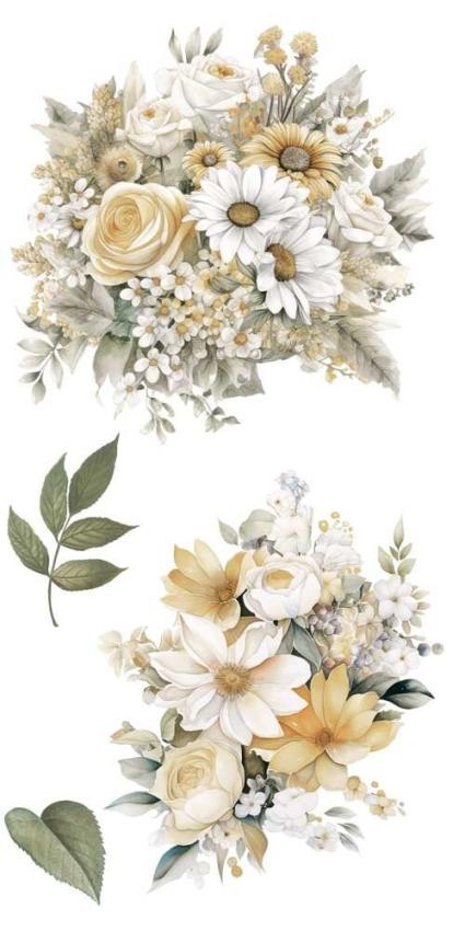 Papers For you - Transfer Aufkleber "Daisies" Decor Transfers 6x12 Inch