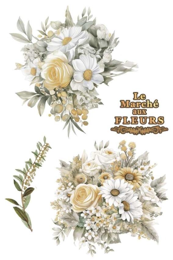 Papers For you - Transfer Aufkleber "Daisies" Decor Transfers 8x12 Inch