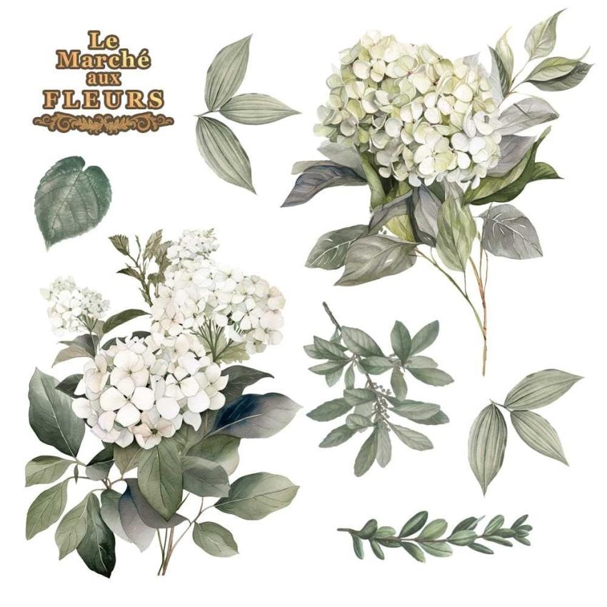 Papers For you - Transfer Aufkleber "Hydrangeas" Decor Transfers 12x12 Inch