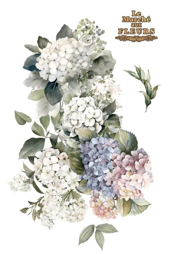 Papers For you - Transfer Aufkleber "Hydrangeas" Decor Transfers 24x35 Inch