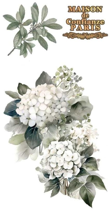 Papers For you - Transfer Aufkleber "Hydrangeas" Decor Transfers 6x12 Inch