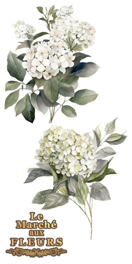 Papers For you - Transfer Aufkleber "Hydrangeas" Decor Transfers 6x12 Inch