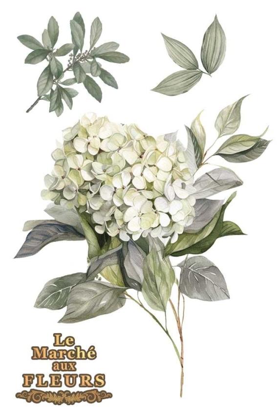 Papers For you - Transfer Aufkleber "Hydrangeas" Decor Transfers 8x12 Inch