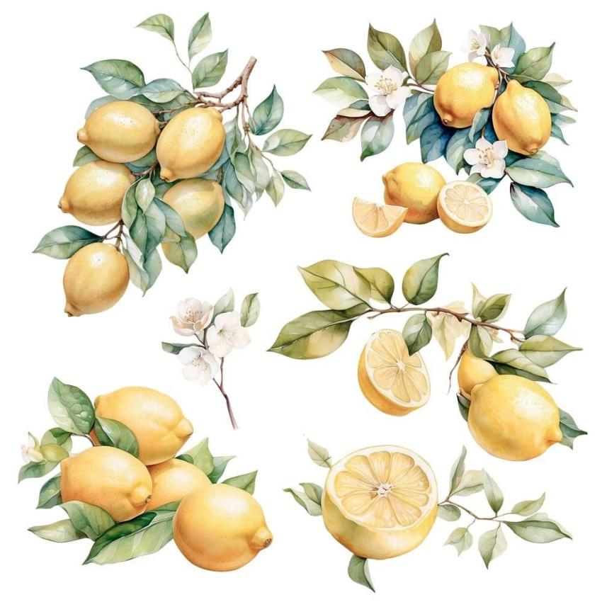 Papers For you - Transfer Aufkleber "Lemon" Decor Transfers 12x12 Inch