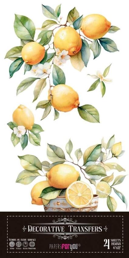 Papers For you - Transfer Aufkleber "Lemon" Decor Transfers 6x12 Inch