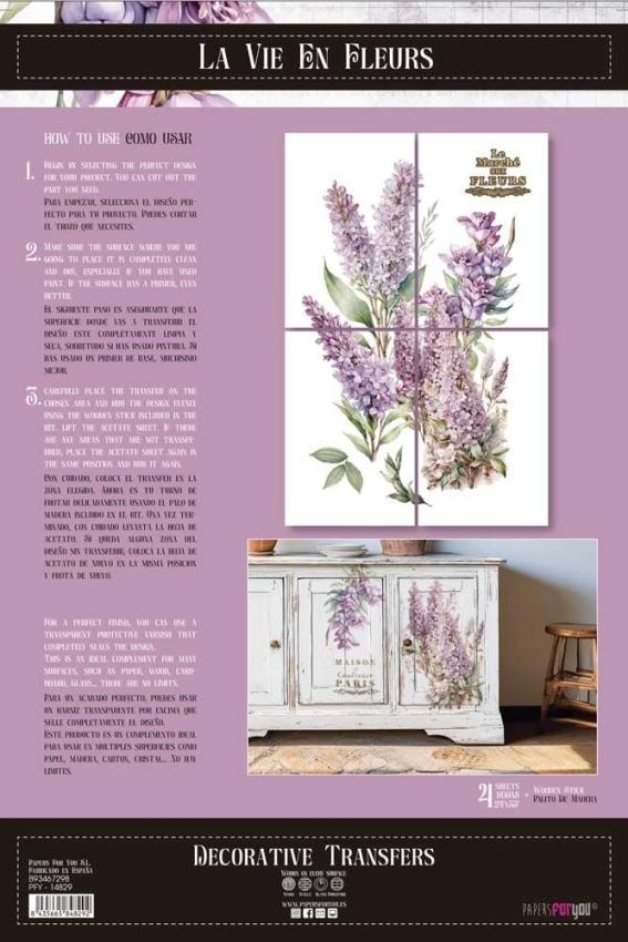 Papers For you - Transfer Aufkleber "Lilacs" Decor Transfers 24x35 Inch