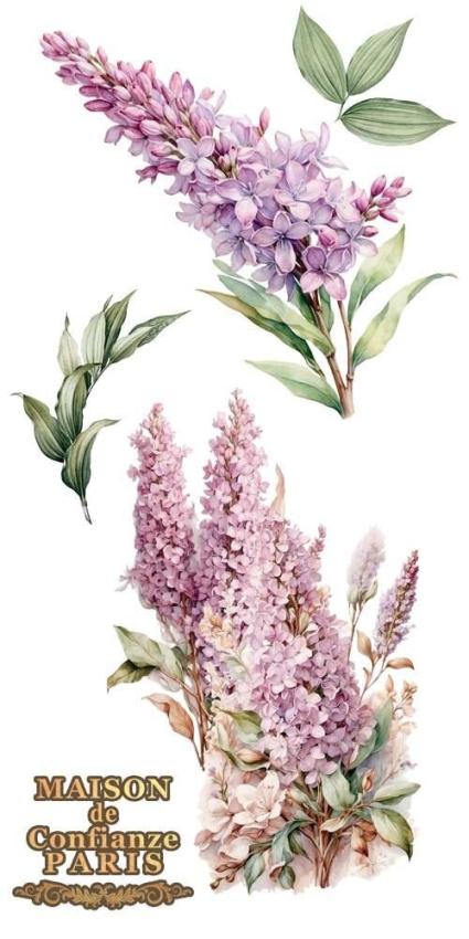 Papers For you - Transfer Aufkleber "Lilacs" Decor Transfers 6x12 Inch