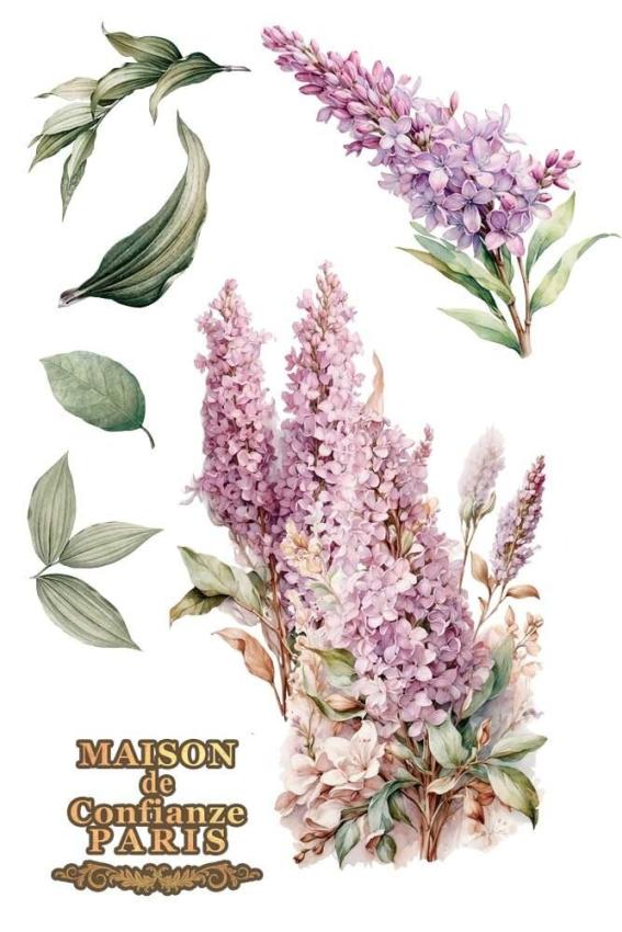 Papers For you - Transfer Aufkleber "Lilacs" Decor Transfers 8x12 Inch