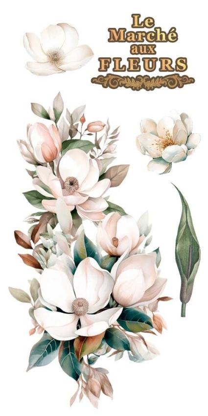 Papers For you - Transfer Aufkleber "Magnolias" Decor Transfers 6x12 Inch